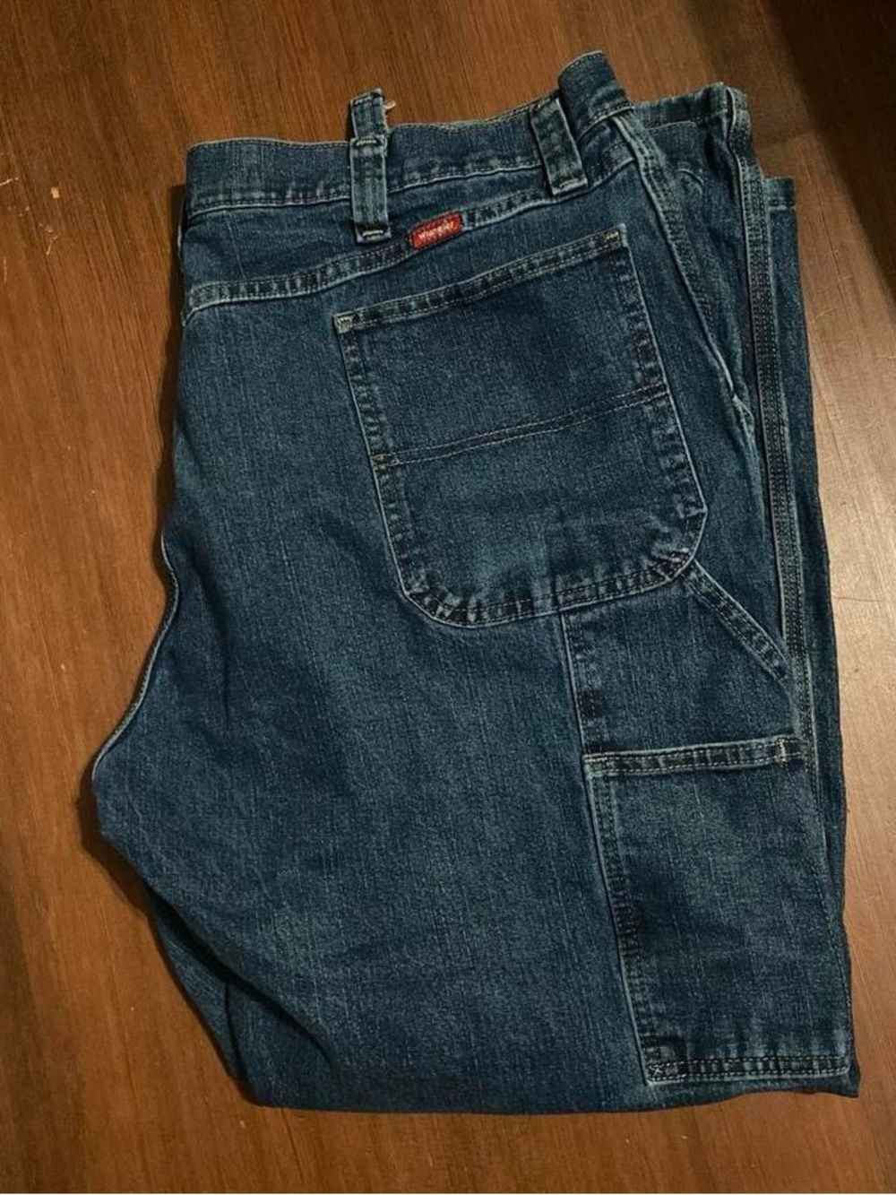 Wrangler Men's Dark Blue Relaxed Carpenter Jeans